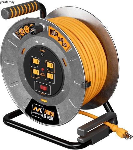 Masterplug 100ft cord reel - 100ft,